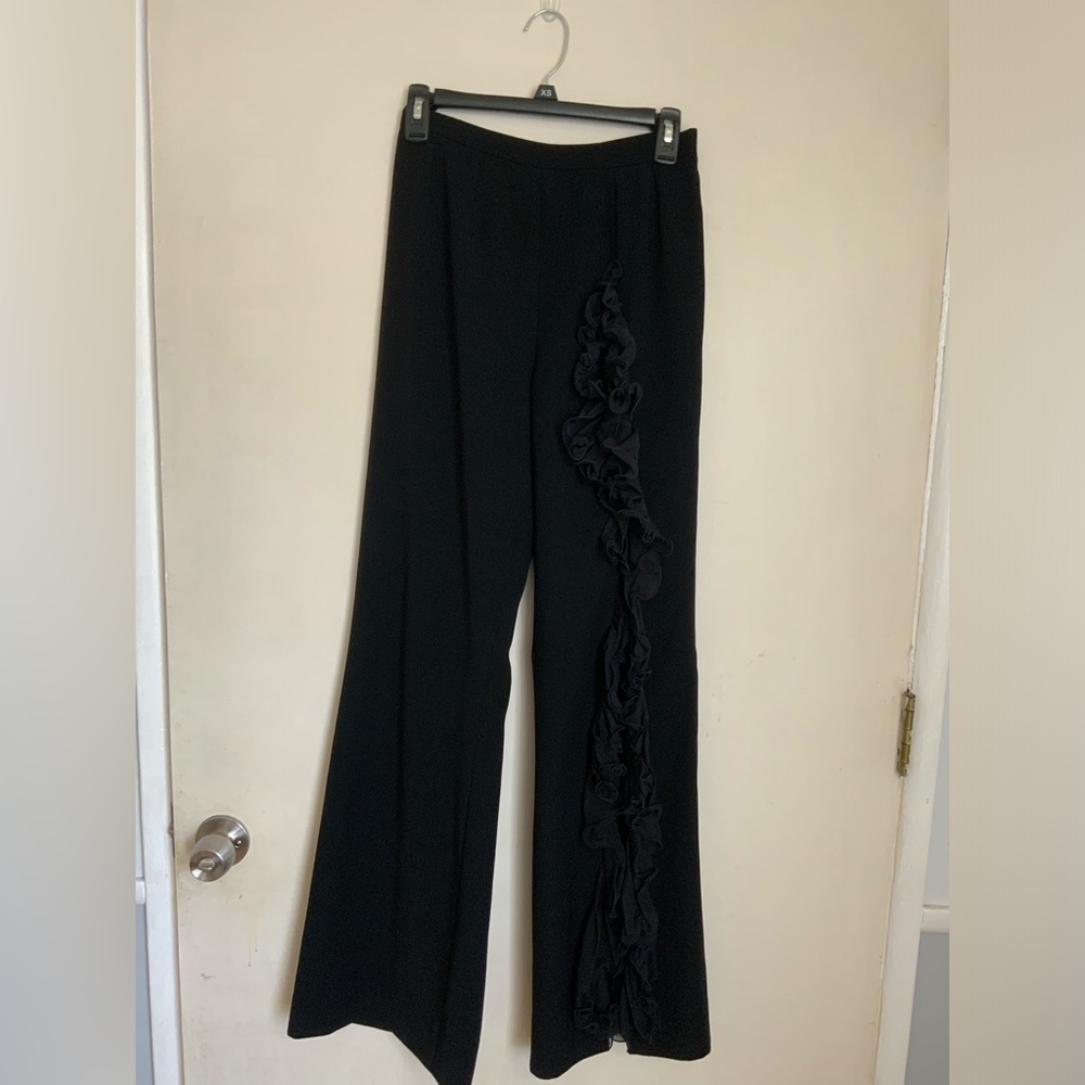 Vintage Couture 90s Women Black Pants, Fe Zandi Beverly Hills, Size 6